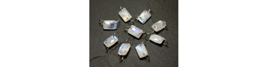 Conectores Plata 925 y Piedras