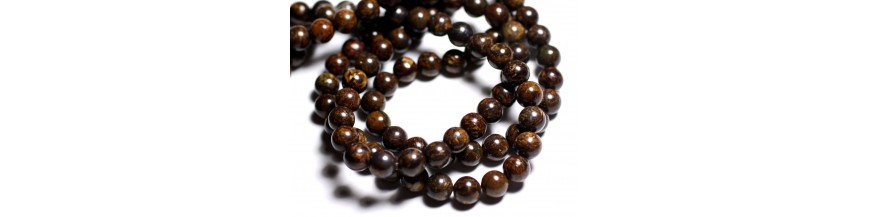 Bronzite Fossil Wood Beads 