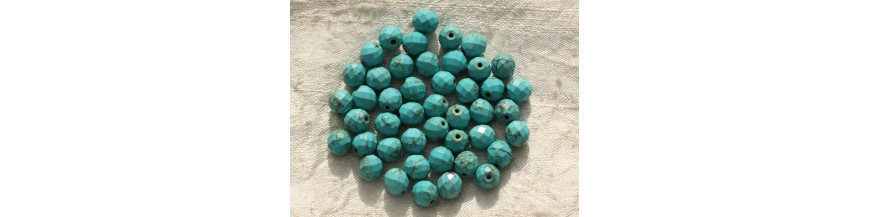 Boules Facettées Turquoise Synthèse