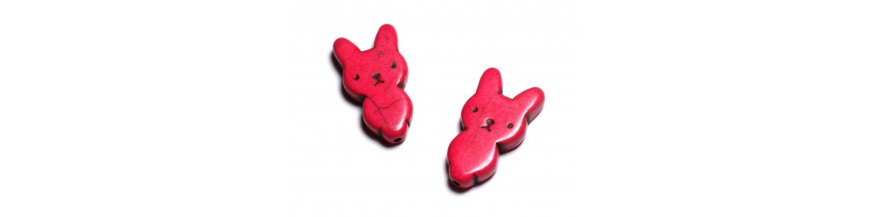 Lapins Perles Turquoise Synthèse
