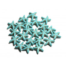 Perline sintetiche turchese stella marina 