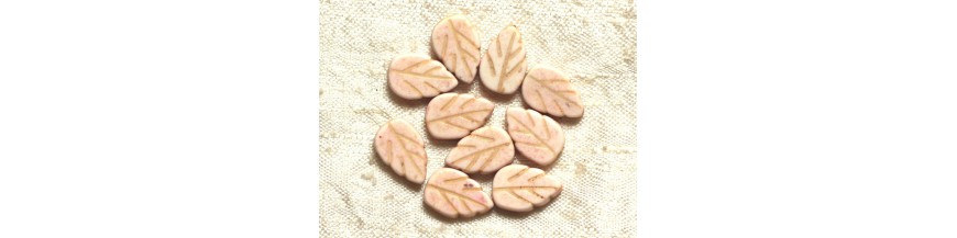 14mm synthetische türkisfarbene Perlenblätter 
