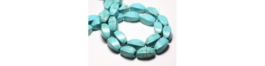 Olive 18mm perle sintetiche turchesi 