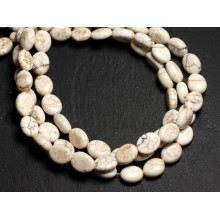 Ovale 9x7mm synthetische türkisfarbene Perlen 