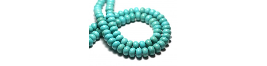 Rondelles 8x5mm Synthetic Turquoise Beads 