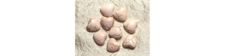 Hearts 15mm perline turchesi sintetiche