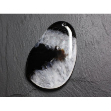 Agate Quartz White Black Pendants Stones