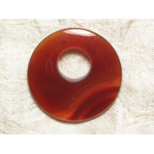 Agate Rouge Donuts Pendentifs Pierres
