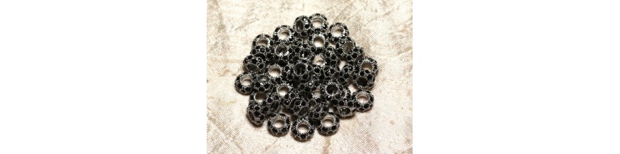 Rondelle e strass di perline di metallo