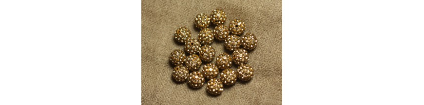 Perline in polimero 8mm e 10mm strass rotondi
