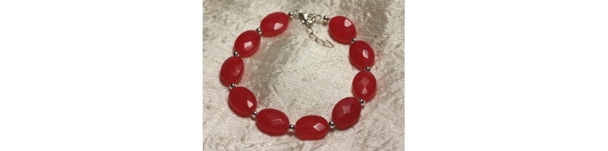 Bracciali in giada ovale sfaccettato 