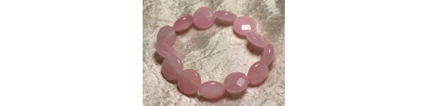 Braccialetti di giada tondi sfaccettati 