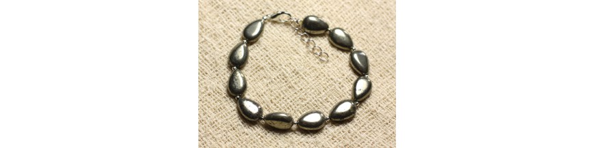 Pulseras de piedras de pirita