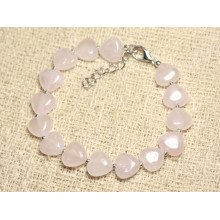 Bracciali con pietre di quarzo rosa