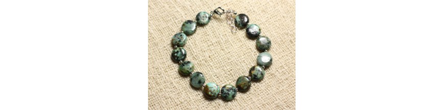 Bracciali con pietre turchesi naturali
