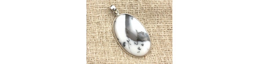Dendritischer Achat 925 Silber Anhänger