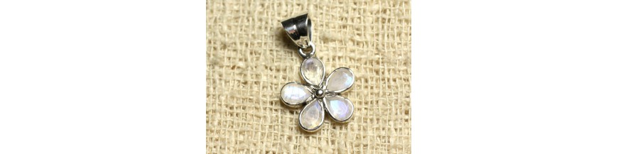 Colgantes Flor Plata 925