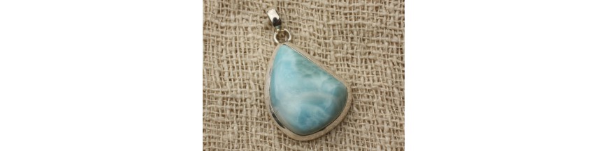 Colgantes Larimar Plata 925