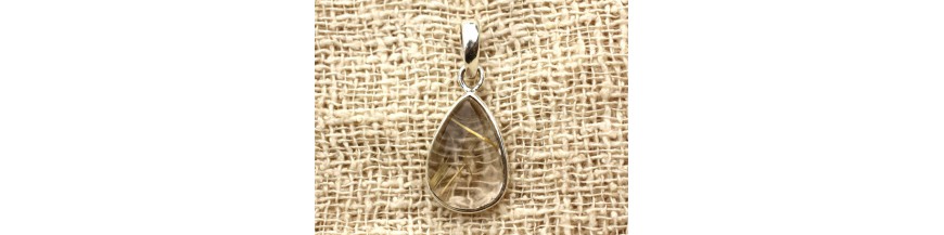 Colgantes de Cuarzo Rutilo Plata 925