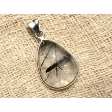 Pendentifs Quartz Tourmaline Argent 925