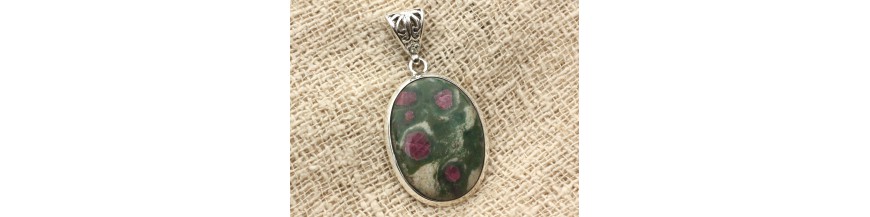 Ciondoli Rubino Zoisite Argento 925
