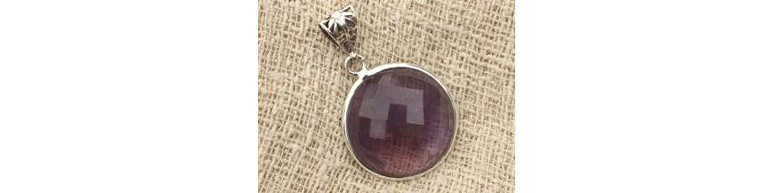 925 Sterling Silver Amethyst Pendants
