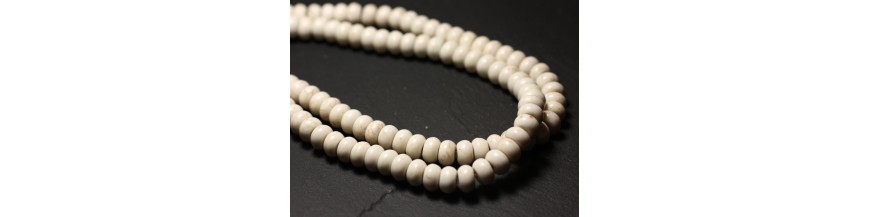 Rondelles 6x4mm synthetische türkisfarbene Perlen