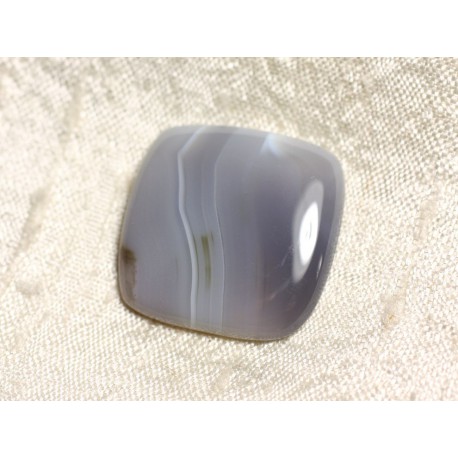 Nom De Pierre Précieuse Grise Cabochon Pierre Semi Precieuse Agate Grise Carre 26mm N2